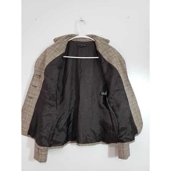 (S5) VTG Isabella De Marco Blazer Womens Size 4 Plaid Stretch Office Siren - Picture 6 of 7